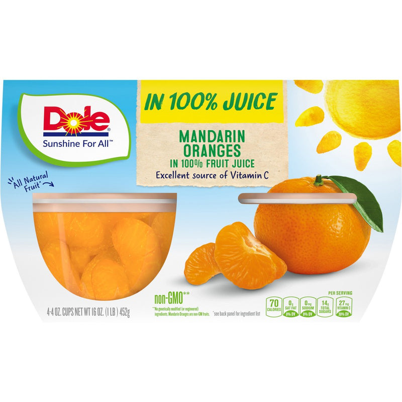 Dole Mandarins in 100% Juice - 16oz/4ct