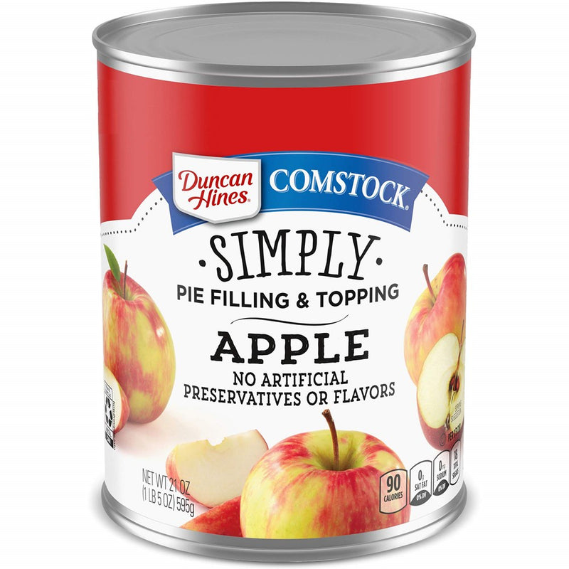 Duncan Hines Comstock Simply Pie Filling & Topping Apple, 21 Oz Can