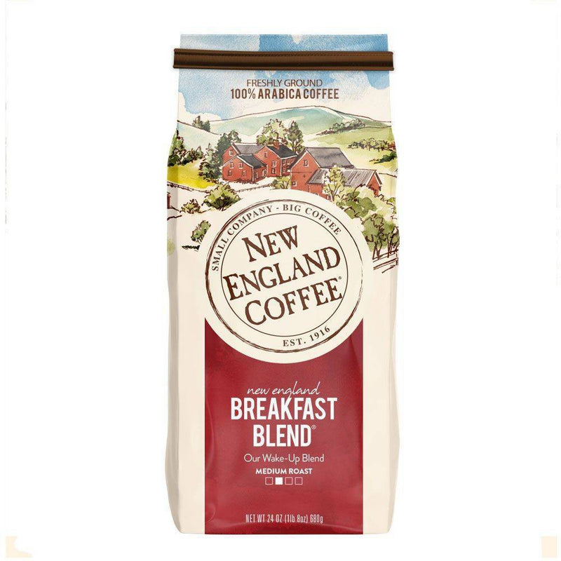New England Coffee Breakfast Blend Medium Roast Ground Coffee - 24oz