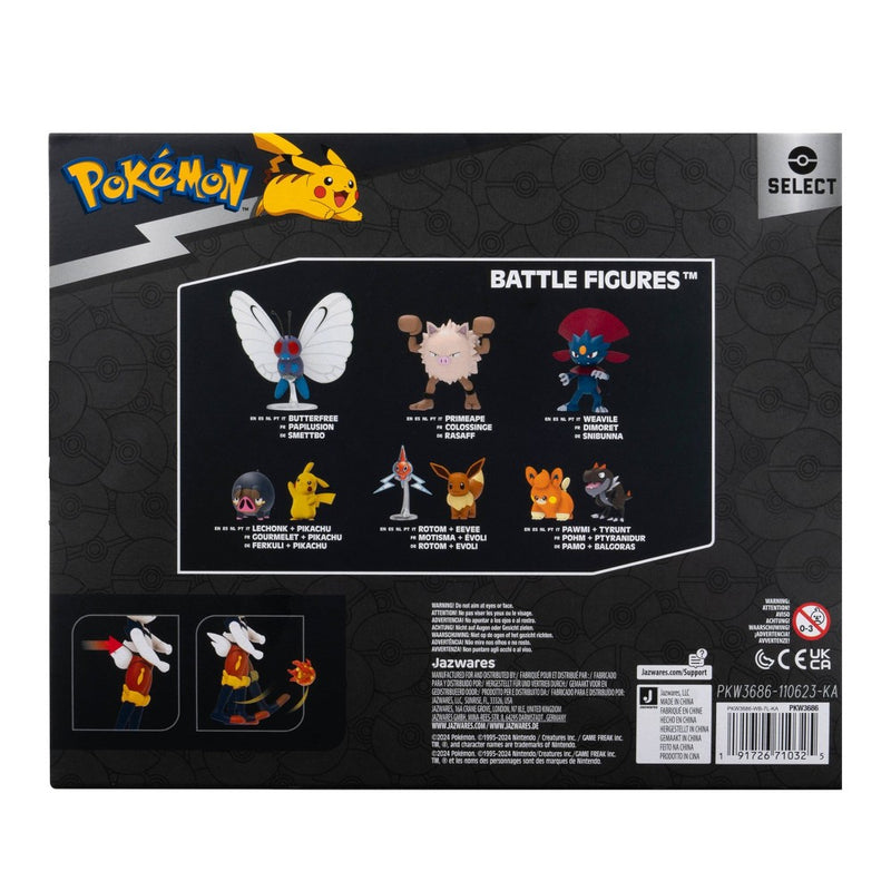 Pokemon Scorbunny, Raboot, and Cinderace Select Evolution Action Figure Set