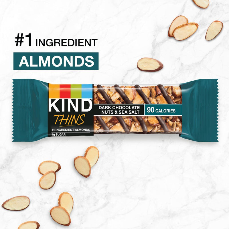 KIND Thins Dark Chocolate Nuts Sea Salt - 7.4oz/10ct
