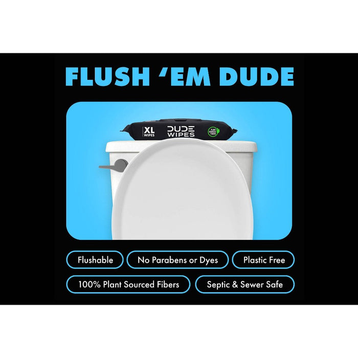 Dude Wipes Fragrance Free Flushable Wipes - 8pk/48ct