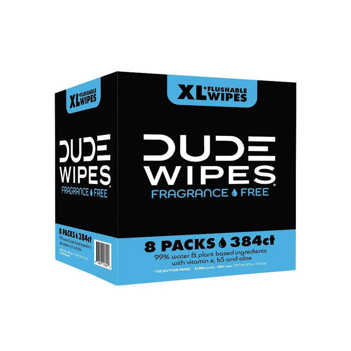 Dude Wipes Fragrance Free Flushable Wipes - 8pk/48ct