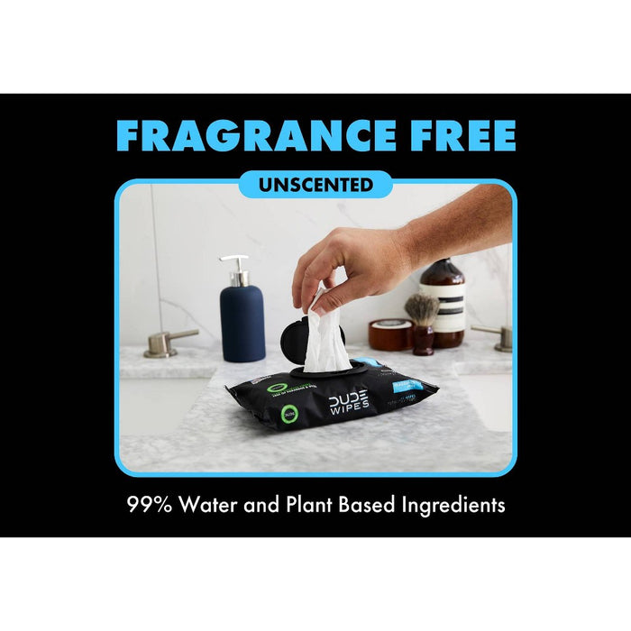 Dude Wipes Fragrance Free Flushable Wipes - 8pk/48ct