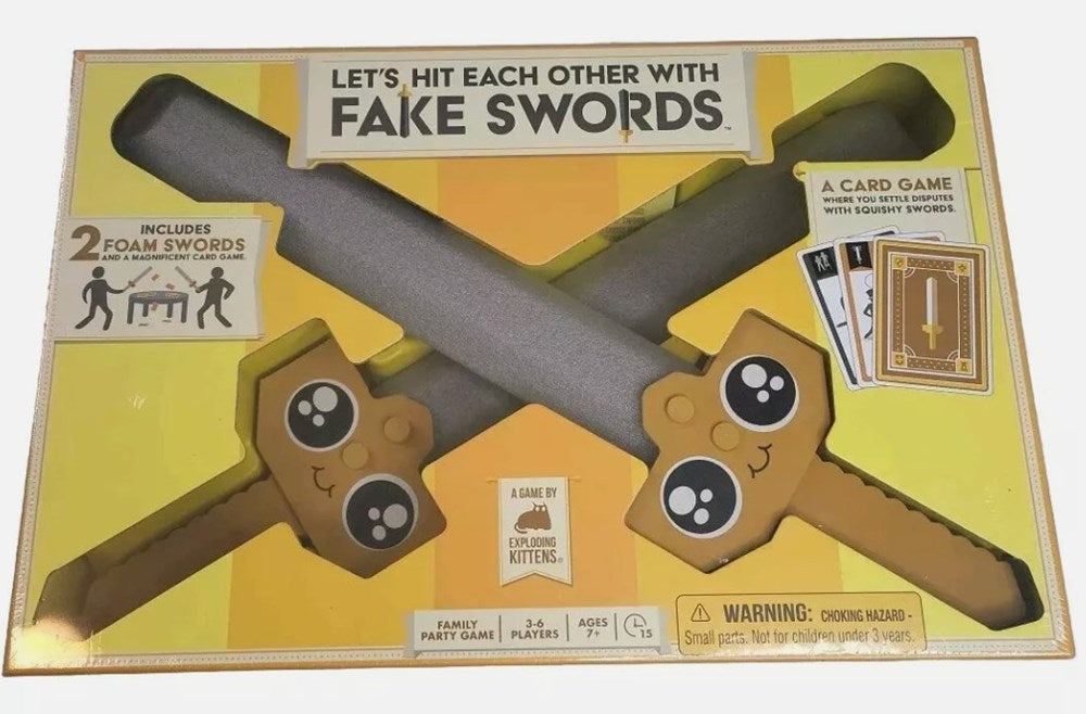 Exploding Kittens Let's Hit Each Other With Fake Swords Party Game