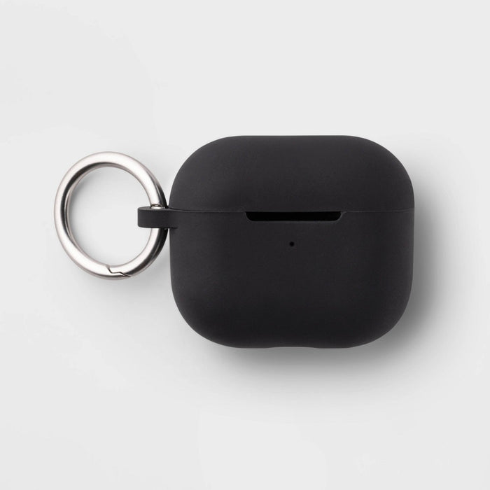 Apple AirPods (3rd Generation) Silicone Case with Clip - heyday Black with Silver