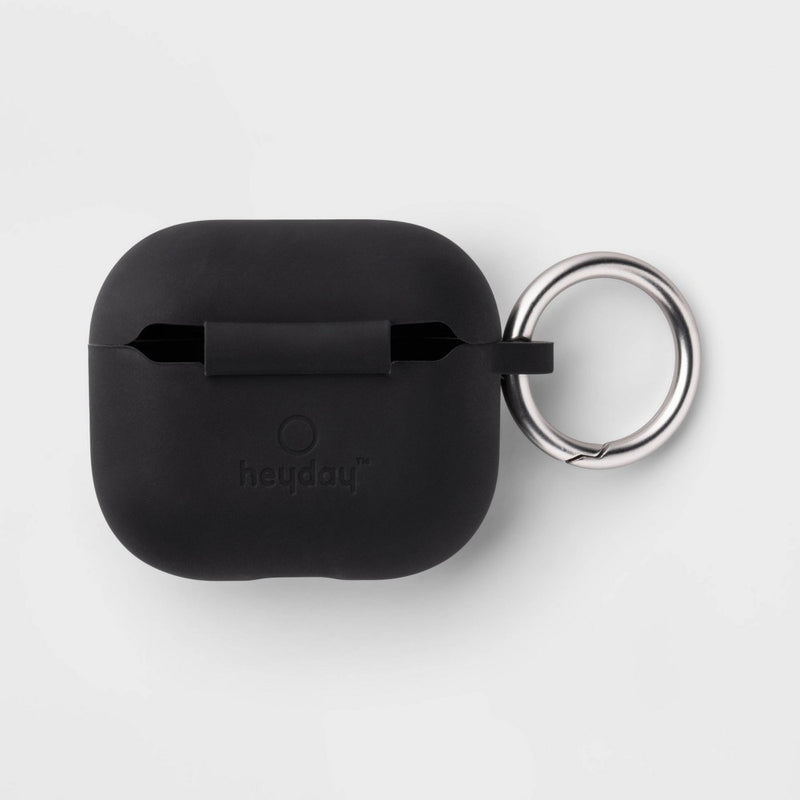 Apple AirPods (3rd Generation) Silicone Case with Clip - heyday Black with Silver