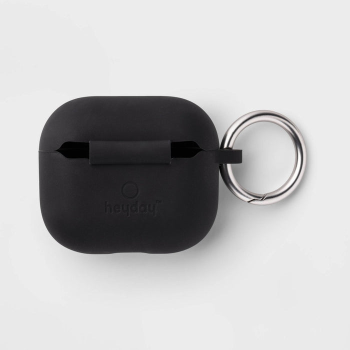 Apple AirPods (3rd Generation) Silicone Case with Clip - heyday Black with Silver