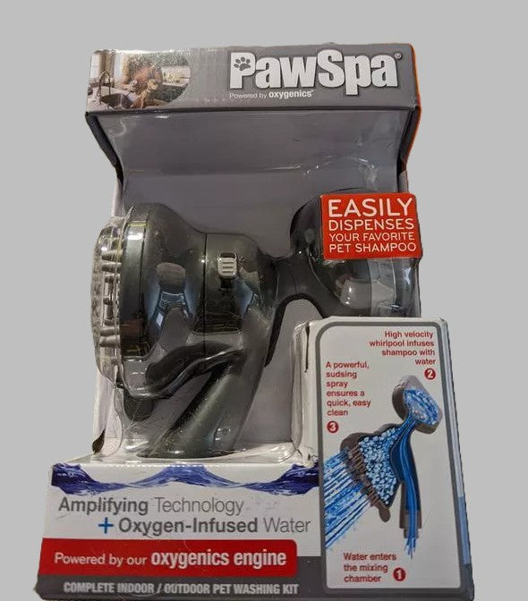 PawSpa PetJetPro 11-Setting Handheld Oxygenics Pet Washer - Gray