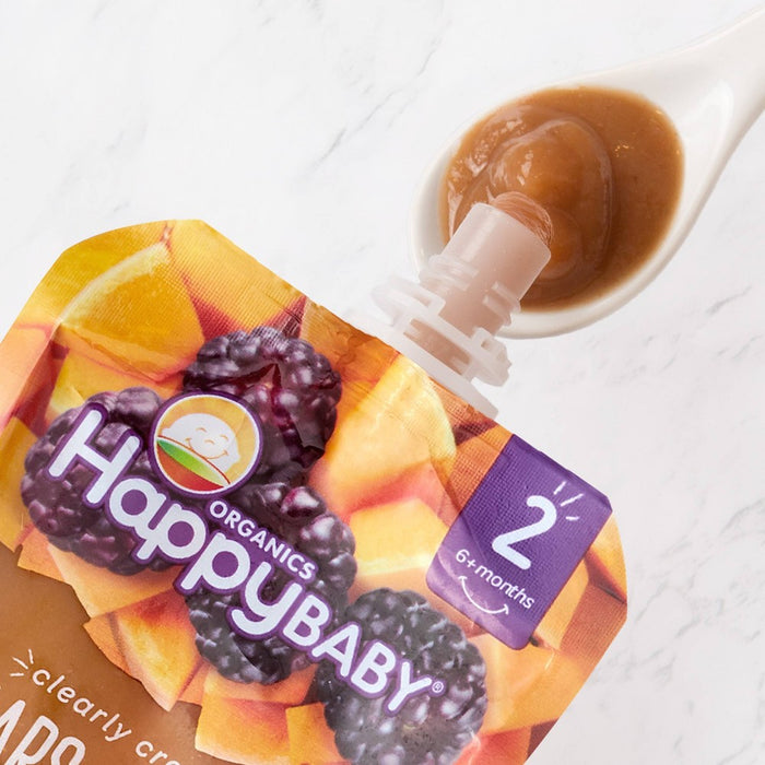 HappyBaby Clearly Crafted Pears Squash & Blackberries Baby Food - 4oz