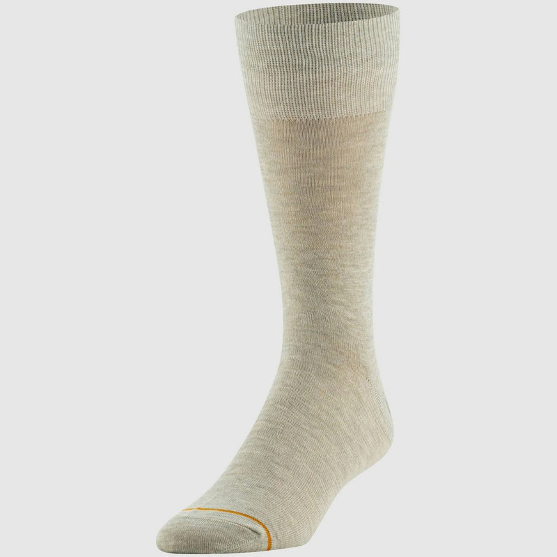 Goldtoe Signature Collection Men's Comfort Top Flat Knit Crew Socks 5pk - Khaki/Blue 6-12.5