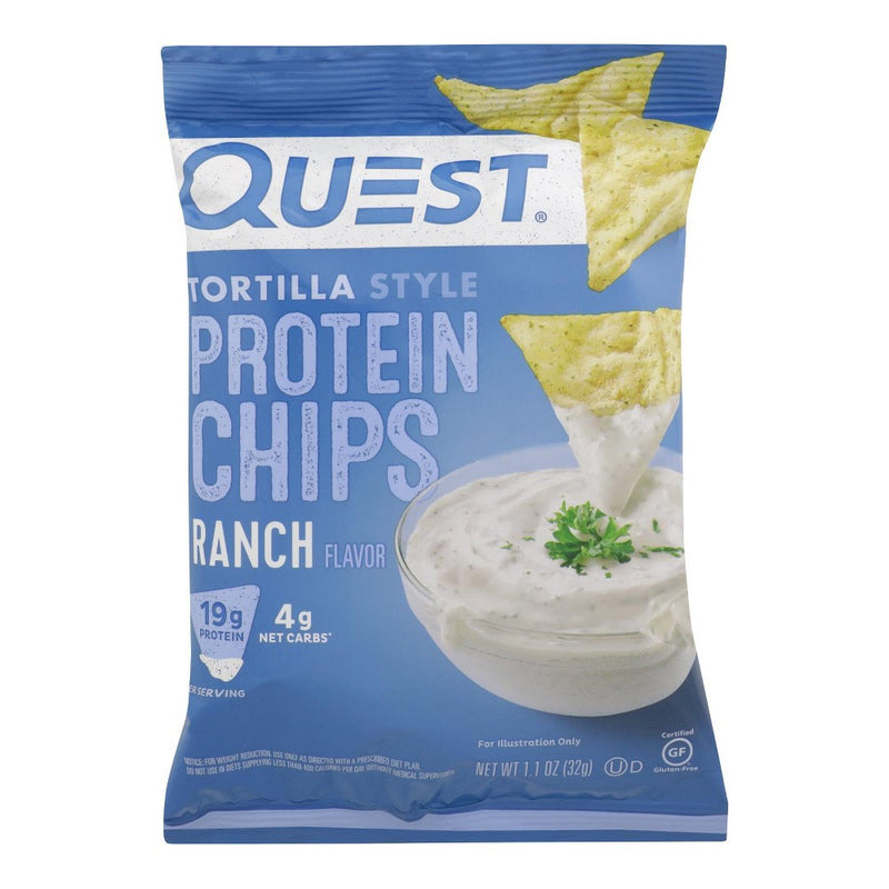 Quest Ranch Tortilla Style Protein Chips - Case of 8/1.1 oz