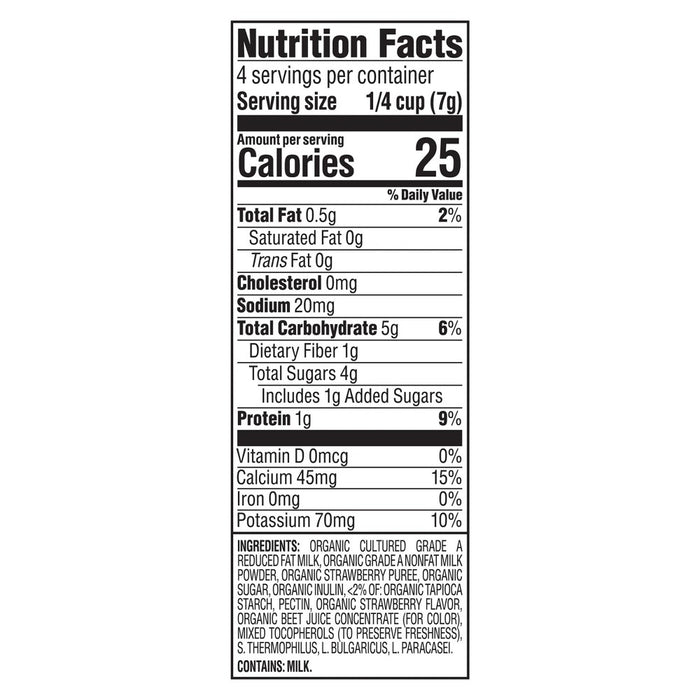 HappyBaby Organic Yogis Strawberry Freeze-Dried Yogurt & Fruit Baby Snacks - 1oz