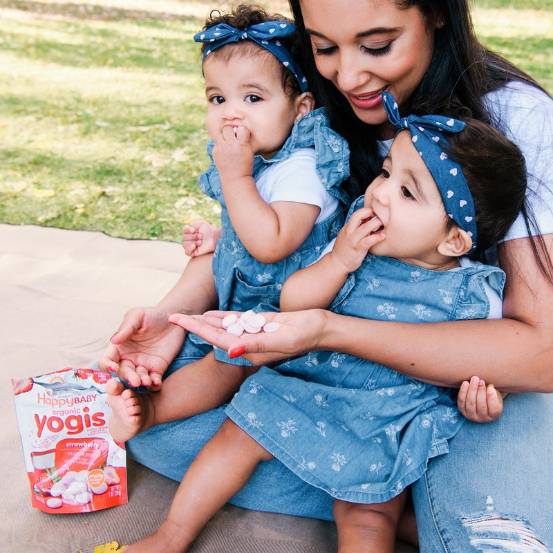 HappyBaby Organic Yogis Strawberry Freeze-Dried Yogurt & Fruit Baby Snacks - 1oz