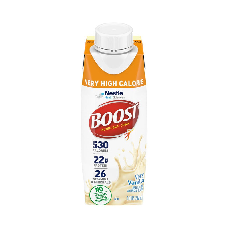 Nestle Boost Very High Calorie Complete Nutritional Drink Very Vanilla 8 oz Reclosable Carton 24 Ct (LOCAL PICKUP ONLY)