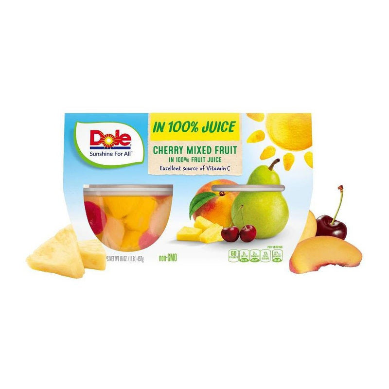 Dole Cherry Mixed Fruit in Juice - 16oz/4ct