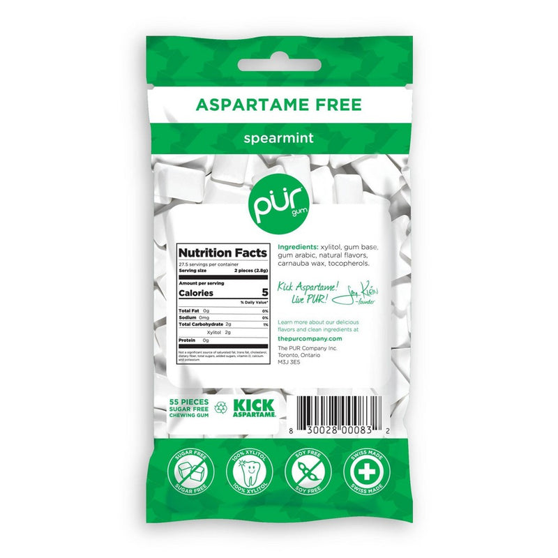 Pur Gum Spearmint Bag - 2.72oz