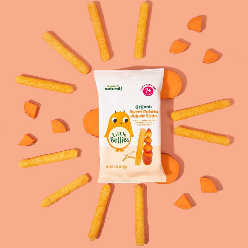Little Bellies Organic Sweet Potato Pick-Me Sticks Baby Snacks - 0.56oz