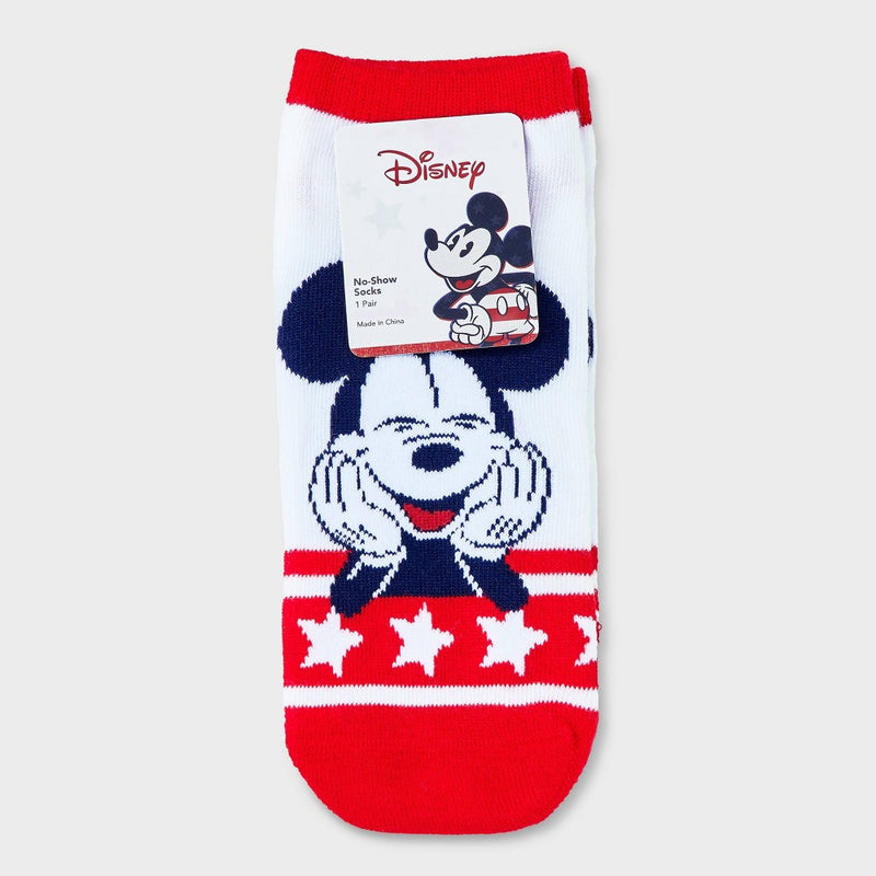 Women's Mickey Mouse Americana Low Cut Socks - White 4-10