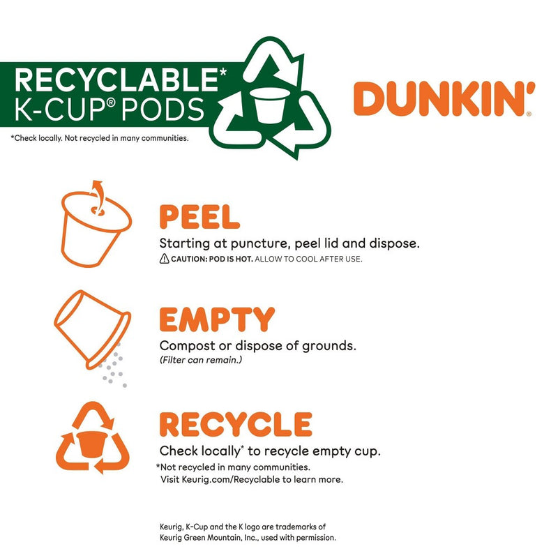 Dunkin' Original Blend Medium Roast Coffee - Keurig K-Cup Pods - 10ct