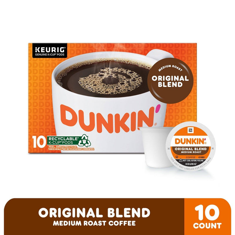 Dunkin' Original Blend Medium Roast Coffee - Keurig K-Cup Pods - 10ct