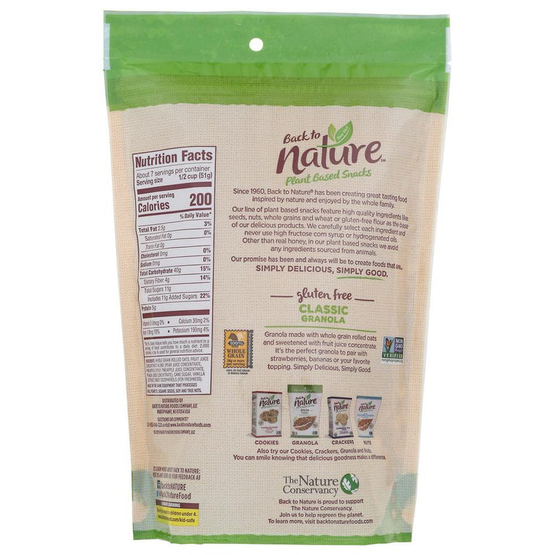 Back To Nature Gluten Free Classic Granola - Case of 6/12.5 oz