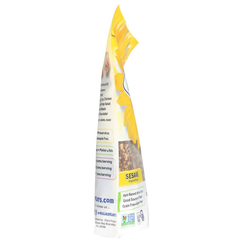 Ella's Flats Sesame All Seed Savory Crisps - Case of 6/4.8 oz