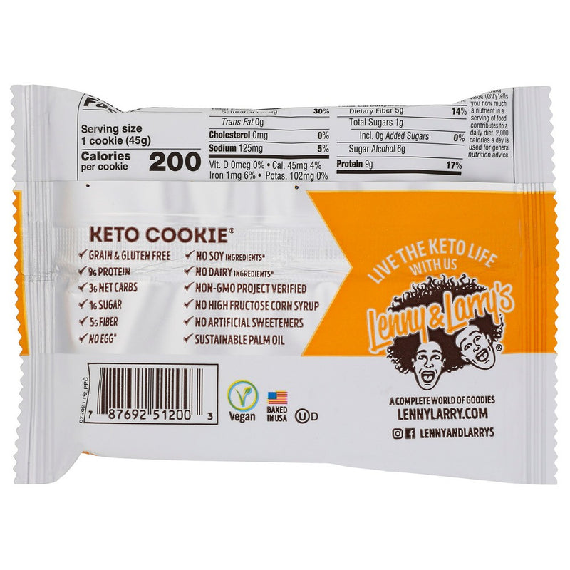 Lenny & Larry's Peanut Butter Keto Cookie - 12 bars, 1.6 oz