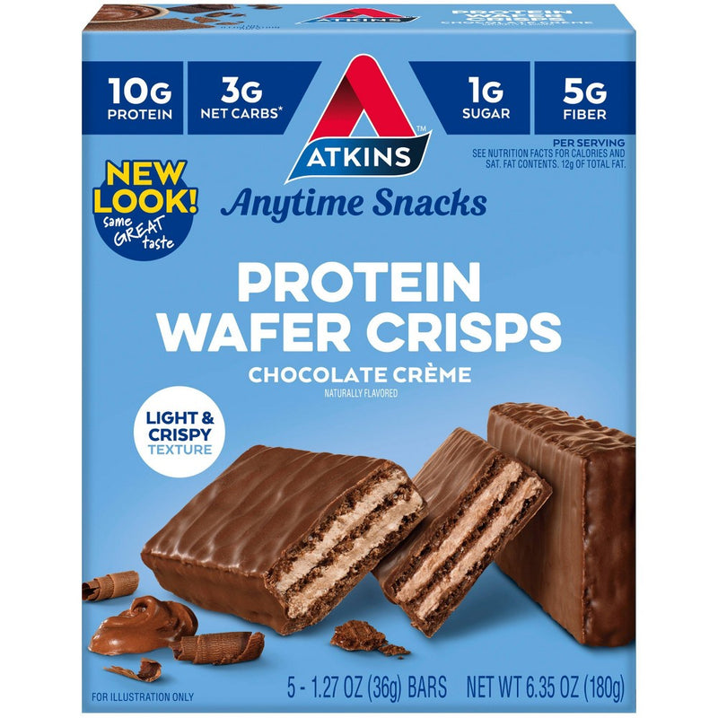 Atkins Protein Wafer Crisp Snack Bar - Chocolate Creme - 5pk