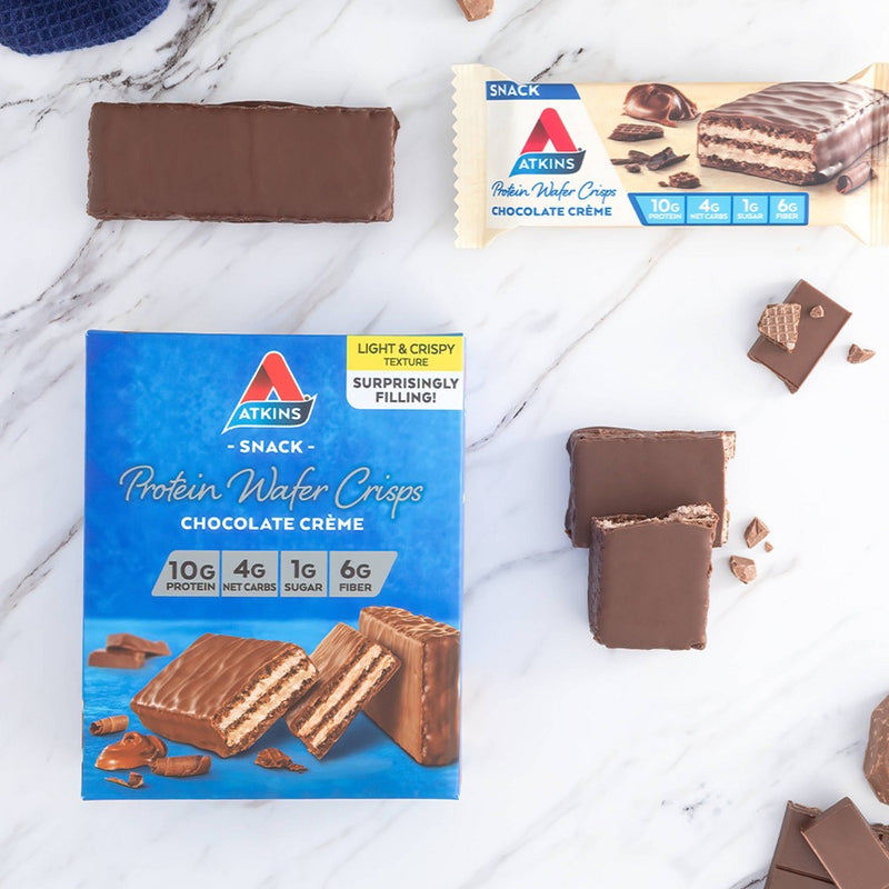 Atkins Protein Wafer Crisp Snack Bar - Chocolate Creme - 5pk