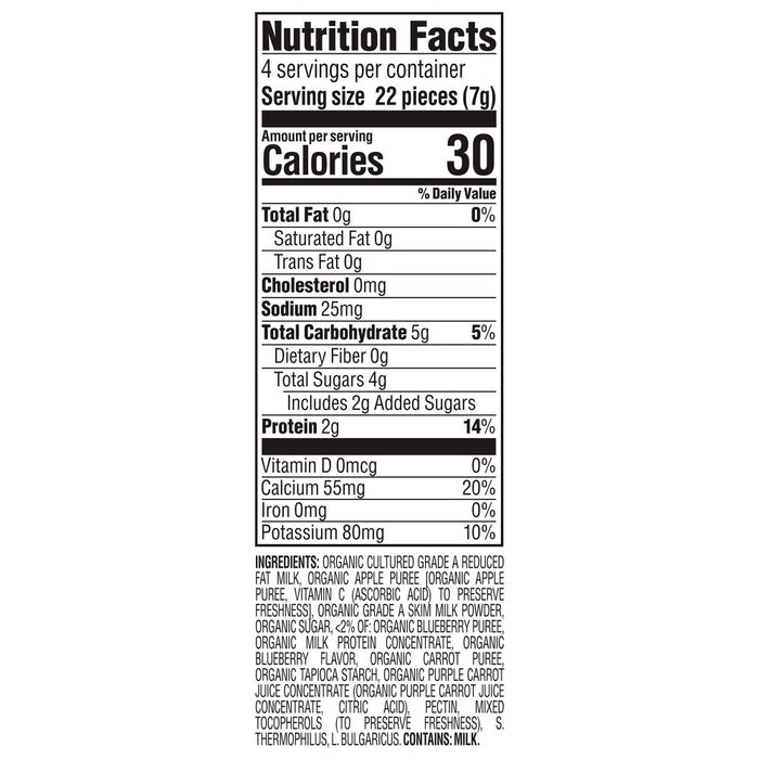 HappyBaby Organic Greek Yogis Blueberry & Purple Carrot Baby Snacks -1oz