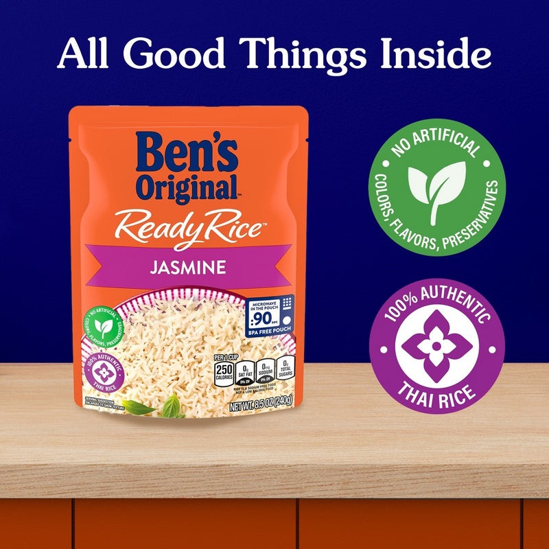 Ben's Original Ready Rice Jasmine Rice Microwavable Pouch - 8.5oz