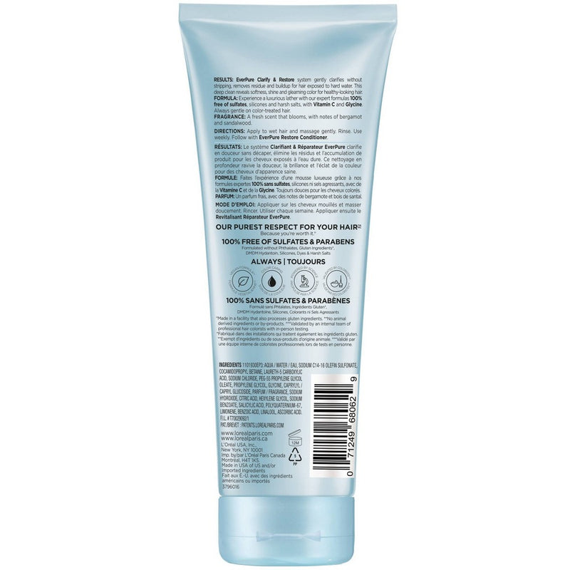 L'Oreal Paris EverPure Clarify Shampoo for Build Up - 6.8 fl oz