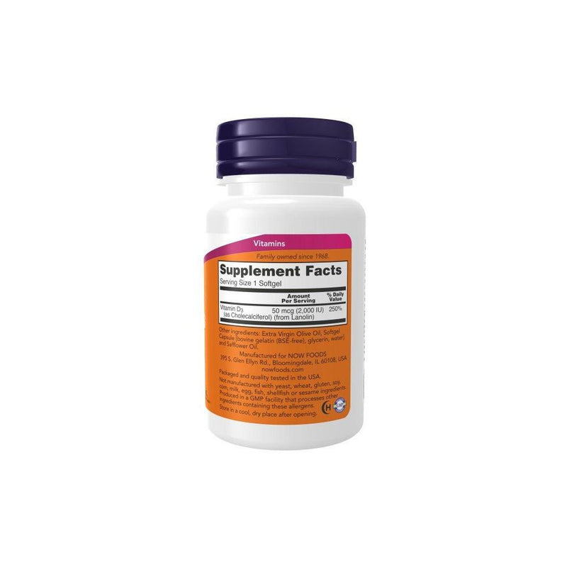 Now Foods Vitamin D-3 2,000 IU - 120 Softgel