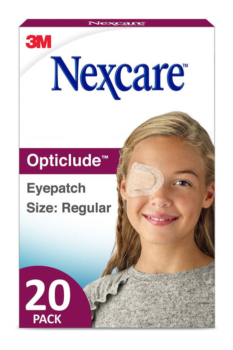 Nexcare Opticlude Orthoptic Eyepatch, Regular, 3.18 In X 2.18 In, 20 Patches