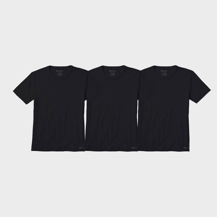 Pair of Thieves Men's 2+1 Bonus Pack Super Soft Crew Neck Undershirt - Black S