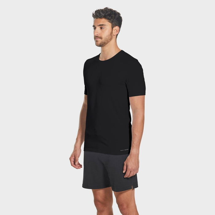 Pair of Thieves Men's 2+1 Bonus Pack Super Soft Crew Neck Undershirt - Black S