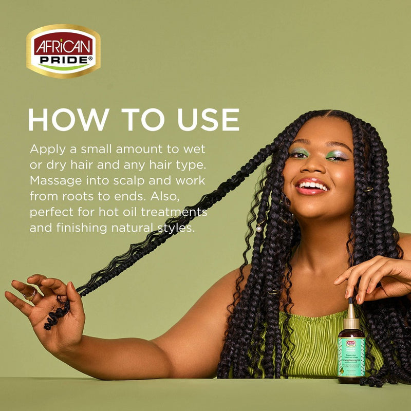 African Pride Feel It Formula Strengthening Oil Hair Treatment - 4 fl oz