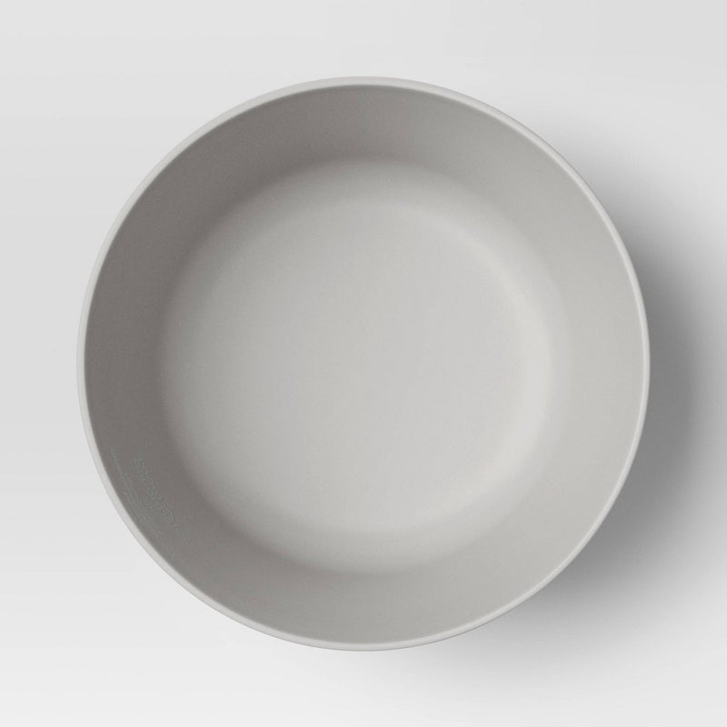 33.5 fl oz Plastic Cereal Bowl Light Gray - Room Essentials