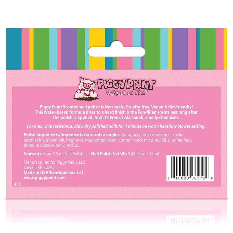 Piggy Paint Scented Nail Polish Set - 4ct