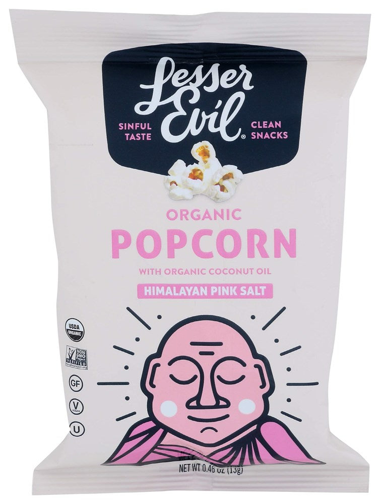 LESSEREVIL Organic Himalayan Pink Salt Popcorn, 0.46 OZ
