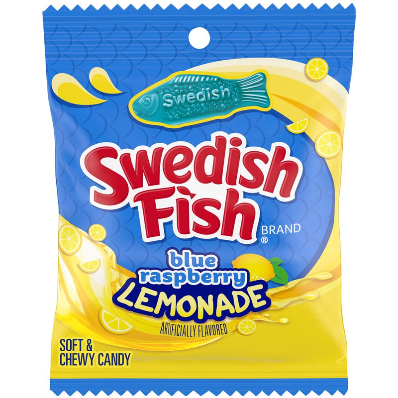 SWEDISH FISH Blue Raspberry Lemonade Soft & Chewy Candy, 3.59 Oz Bag