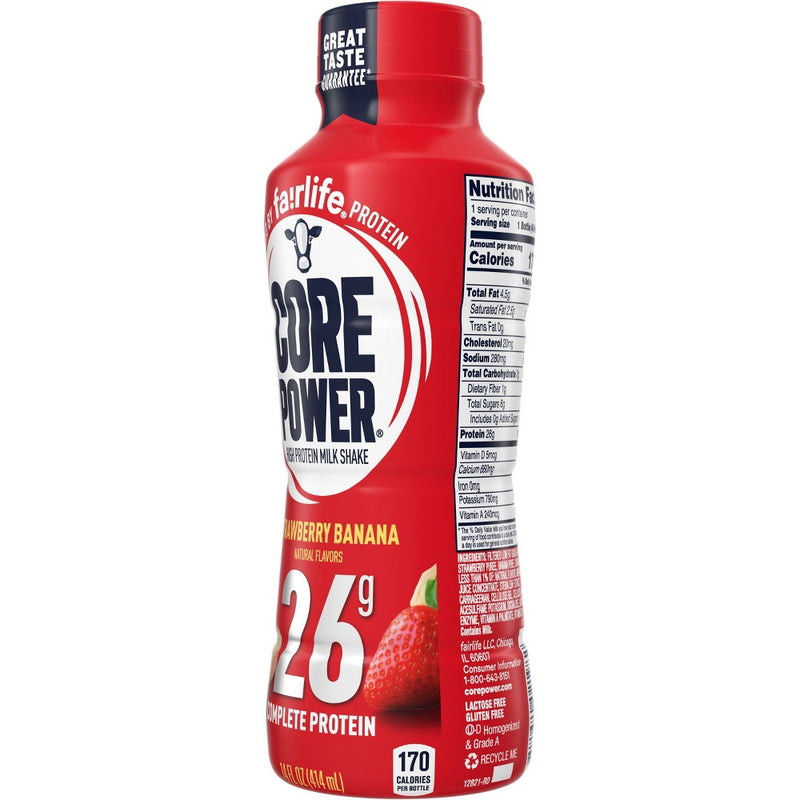 Core Power Strawberry Banana 26G Protein Shake - 14 fl oz Bottle