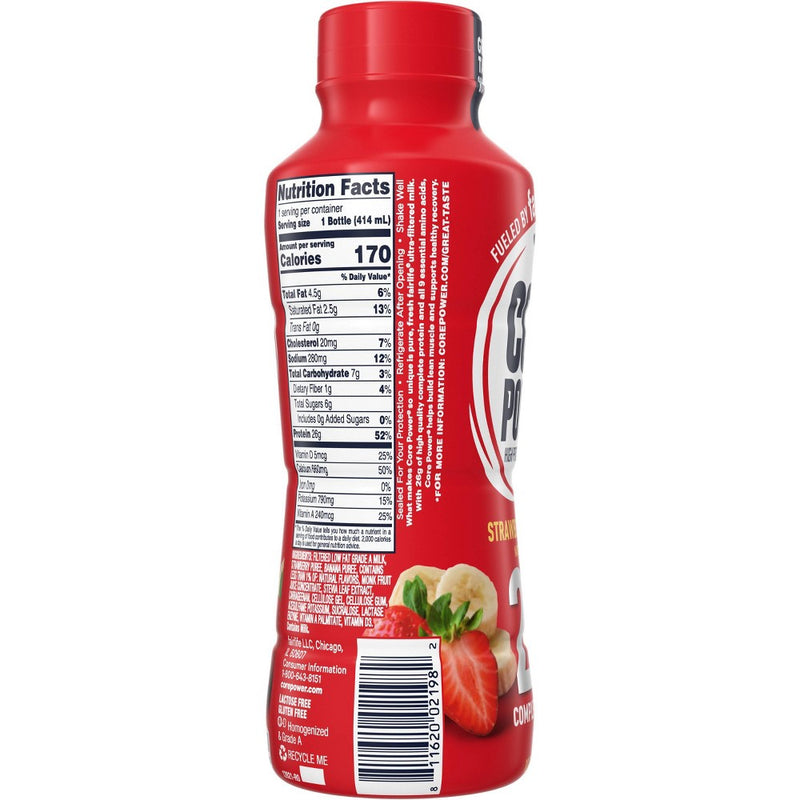 Core Power Strawberry Banana 26G Protein Shake - 14 fl oz Bottle