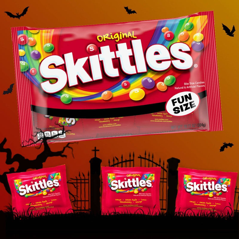 SKITTLES Original Chewy Candy Fun Size Halloween Candy - 10.72oz