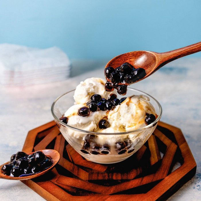 Yulu Boba Now Brown Sugar - Instant Tapioca Boba Pearls for Boba Tea Packets - 4ct