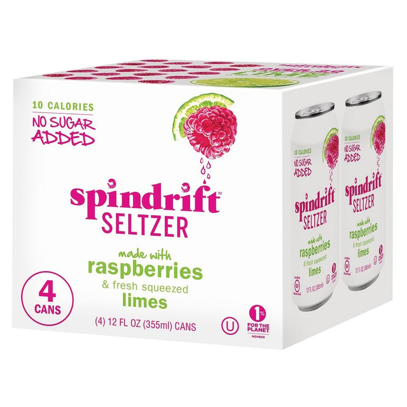 Spindrift Seltzer Raspberry Lime 12oz 4pk