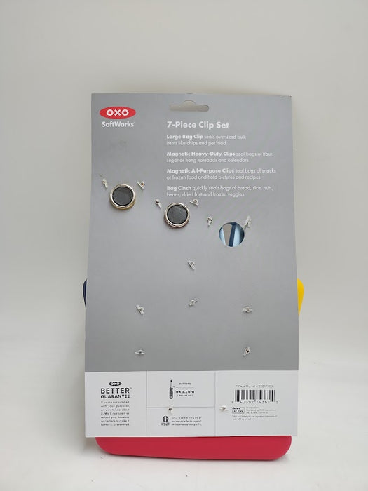 OXO 7pc Plastic Bag Clips Set