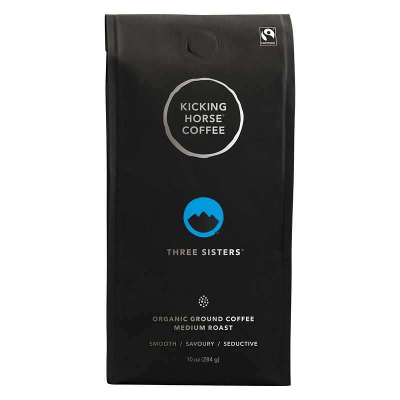 Kicking Horse Coffee Three Sisters Medium Roast Fair Trade Certified Organic Ground Coffee - 10oz