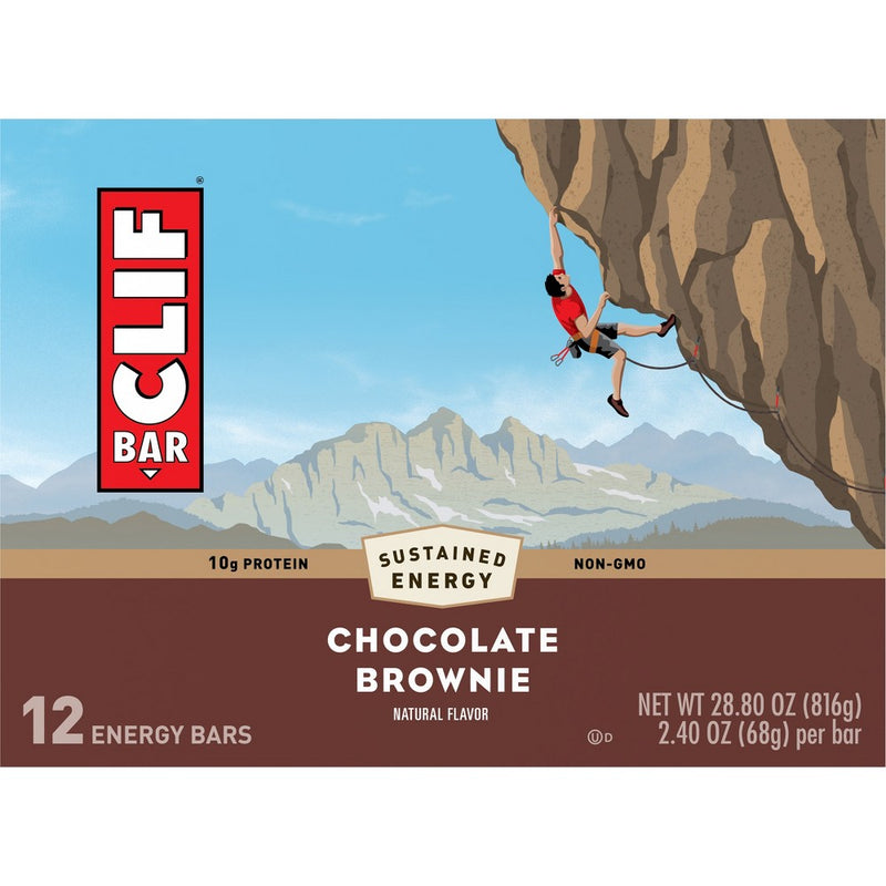 CLIF Bar Chocolate Brownie Energy Bars - 12ct